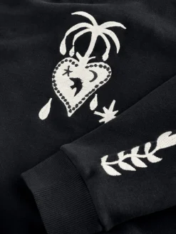 Never Fully Dressed Embroidered Sweatshirt Black Sale