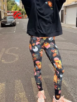 Never Fully Dressed Blue Sun Print Leggings Clearance