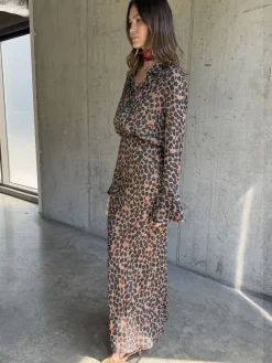 Never Fully Dressed Brown Leopard Mia Petite Dress Sale