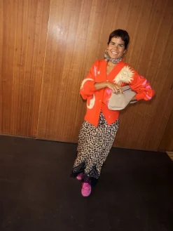 Never Fully Dressed Brown Leopard Print Lace Maeva Midi Skirt Sale