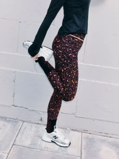 Never Fully Dressed Burgandy Leopard Leggings Discount
