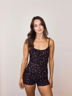 Never Fully Dressed Burgandy Leopard Unitard Clearance