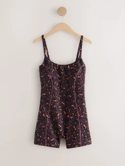 Never Fully Dressed Burgandy Leopard Unitard Clearance