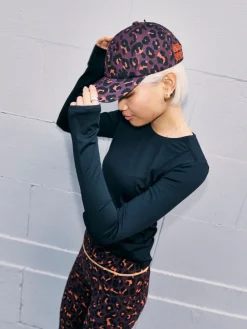 Never Fully Dressed Cotton Twill Cap Burgundy Leopard Discount