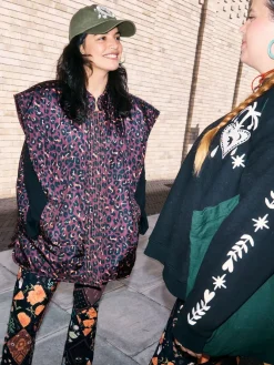 Never Fully Dressed Burgundy Leopard Padded Gilet Online