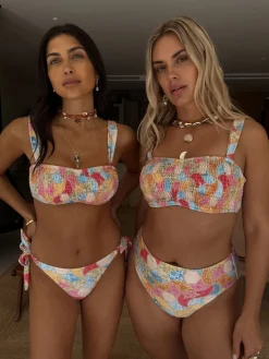 Never Fully Dressed Multi Bright Shired Bikini Top Outlet