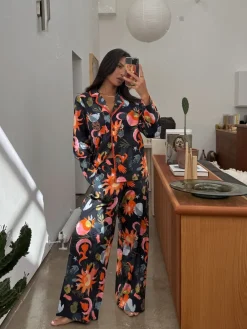 Never Fully Dressed Navy Corazon Cotton Button Through Shorts Set Pyjamas