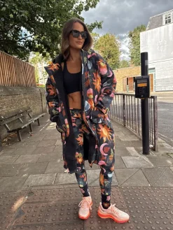 Never Fully Dressed Changing Robe with Borg Lining Coat Navy Corazon Clearance