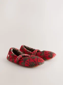 Never Fully Dressed Red Bow Mary Jane Slippers Sale