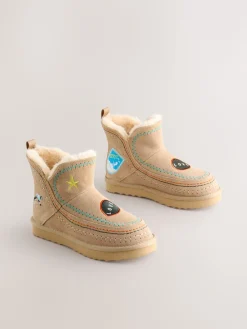 Never Fully Dressed Suede Leather Boots Stone Embroidery Best