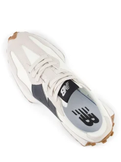 New Balance 327 Trainers Black on White New
