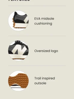 New Balance Black/Grey 327 Trainers Best