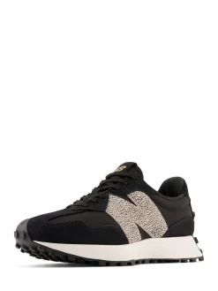 New Balance Black/Leopard Print 327 Trainers Hot