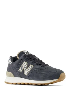 New Balance Black/Leopard Print 574 Trainers