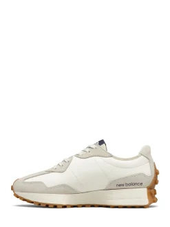 New Balance White/Navy Blue 327 Trainers New