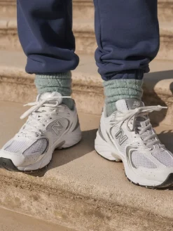 New Balance White/Silver Womens 530 Trainers Clearance