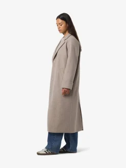 NOISY MAY Brown Long Coat Sale