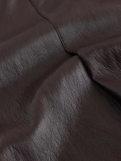 Nothing Ordinary Chocolate Brown Faux Leather Wrap Midi Kilt Skirt Best