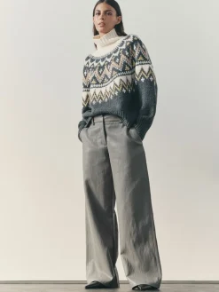 Nothing Ordinary Faux Leather Wide Leg Trousers Grey Best