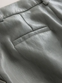 Nothing Ordinary Faux Leather Wide Leg Trousers Grey Best