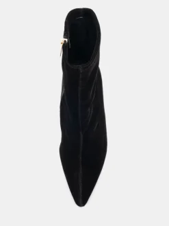 Novo Kiss Point Toe Stiletto Stretch Ankle Boots Black Chrome Outlet