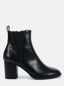 Novo Black Ground Wide Fit Wide Fit Jessie Block Heel V Chelsea Ankle Boots Online