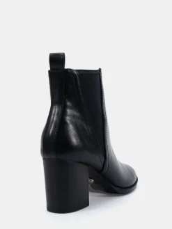 Novo Black Ground Wide Fit Wide Fit Jessie Block Heel V Chelsea Ankle Boots Online