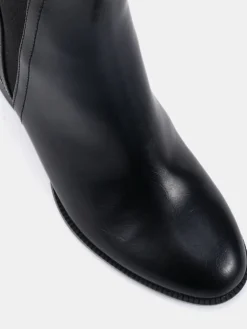 Novo Black Ground Wide Fit Wide Fit Jessie Block Heel V Chelsea Ankle Boots Online