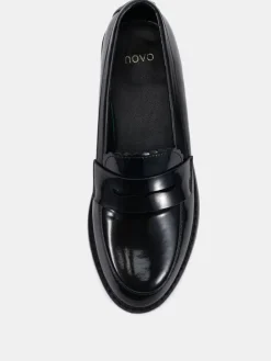 Novo Black Wide Fit Carmella Loafers Hot