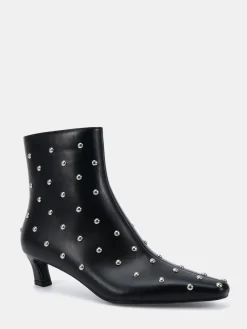 Novo Wide Fit Wide Fit Kiki Studded Low Heel Ankle Boots Black Hot