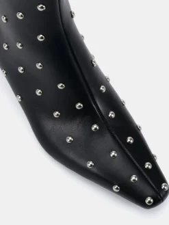 Novo Wide Fit Wide Fit Kiki Studded Low Heel Ankle Boots Black Hot