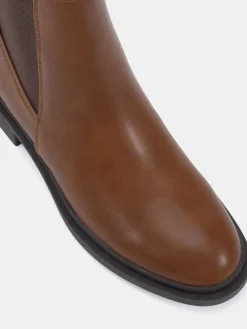 Novo Dottie Flat Chelsea Ankle Boots Brown Online