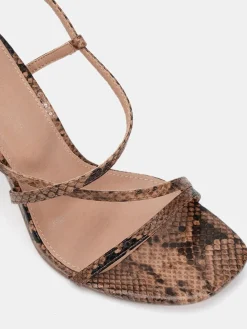 Novo MONDRIAN Strappy Heeled Sandals Brown Sale