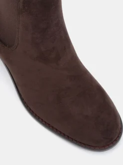 Novo Wide Fit Juno Block Heel Chelsea Ankle Boots Brown Online