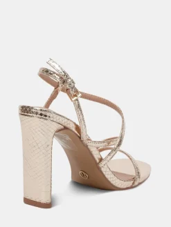 Novo MONDRIAN Strappy Heeled Sandals Gold