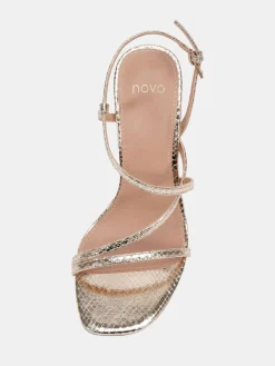 Novo MONDRIAN Strappy Heeled Sandals Gold