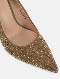 Novo Metallic Wide Fit Immaculate Point Court Shoes Best