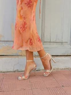 Novo MATILDA Strappy Heeled Sandals Silver Online