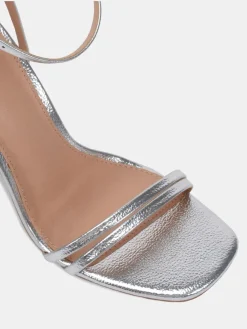 Novo Wide Fit MATILDA Strappy Heeled Sandals Silver Sale