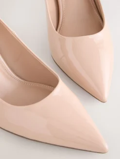 Next Extra Wide Fit Forever Comfort® Point Toe Court Heels Nude Sale