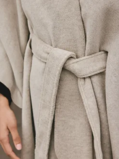 Next Wrap Front Cape Poncho Oatmeal Outlet