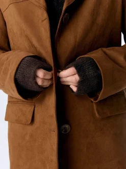 OBJECT Brown Faux Suede Jacket Clearance