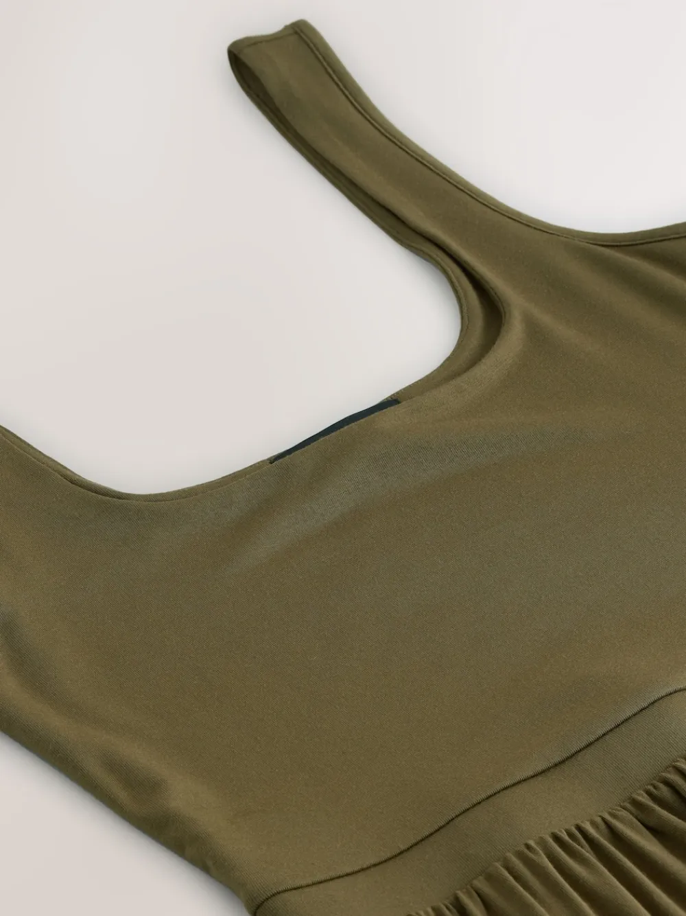 Next Jersey Waisted Summer Dress Olive Green Best