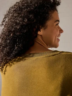 Next Olive Green Relaxed Fit Essentials Longline Sweatshirt with Pockets Best