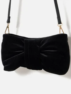 Oliver Bonas Black Bow Clutch Bag Online