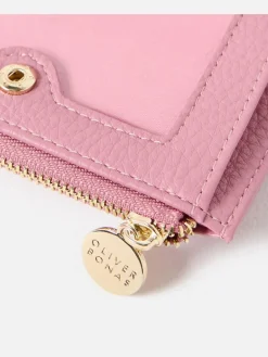 Oliver Bonas Pink Kinley Zipped Coin Purse Clearance