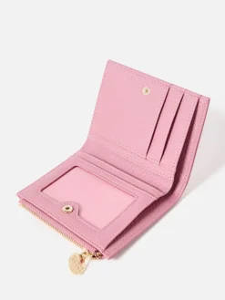 Oliver Bonas Pink Kinley Zipped Coin Purse Clearance