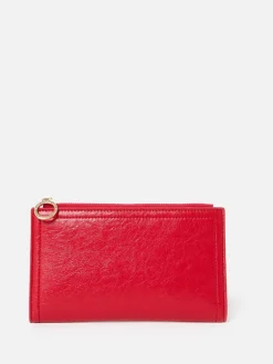 Oliver Bonas Red Fold Over Zipped Purse Outlet