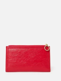 Oliver Bonas Red Fold Over Zipped Purse Outlet