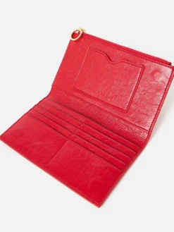 Oliver Bonas Red Fold Over Zipped Purse Outlet